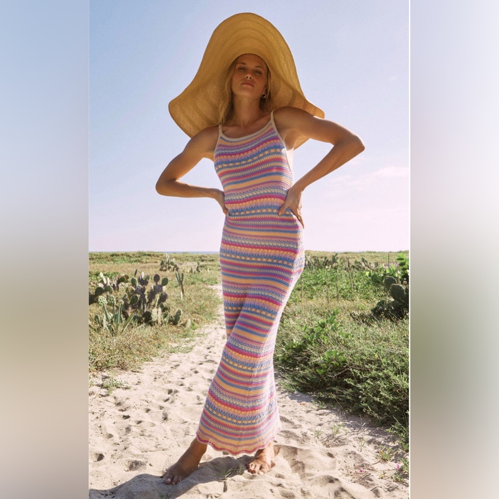 Z Supply Santa Cruz Striped Crochet Dress